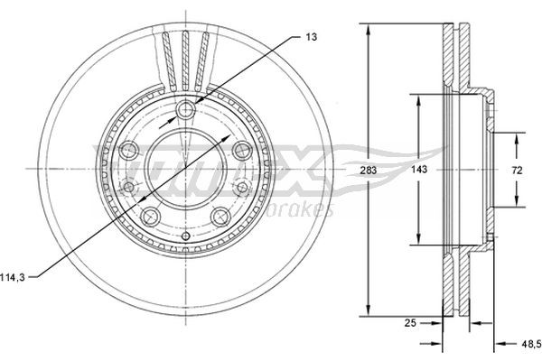 TOMEX Brakes Bremsscheibe